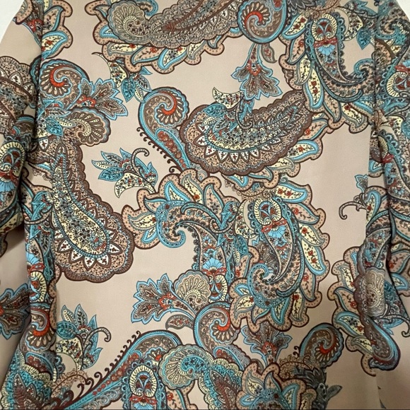 Express Paisley Notch Collar Boyfriend Blazer XS. - Picture 8 of 13